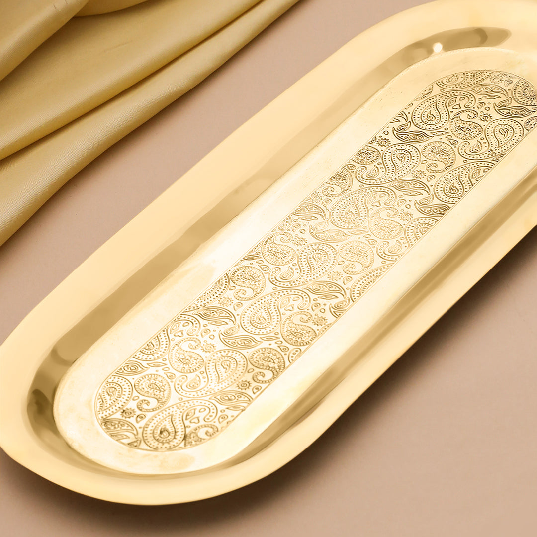 Brass Rectangular Serving Tray