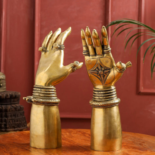 Brass Decorative Hand Pair (12 Inch)