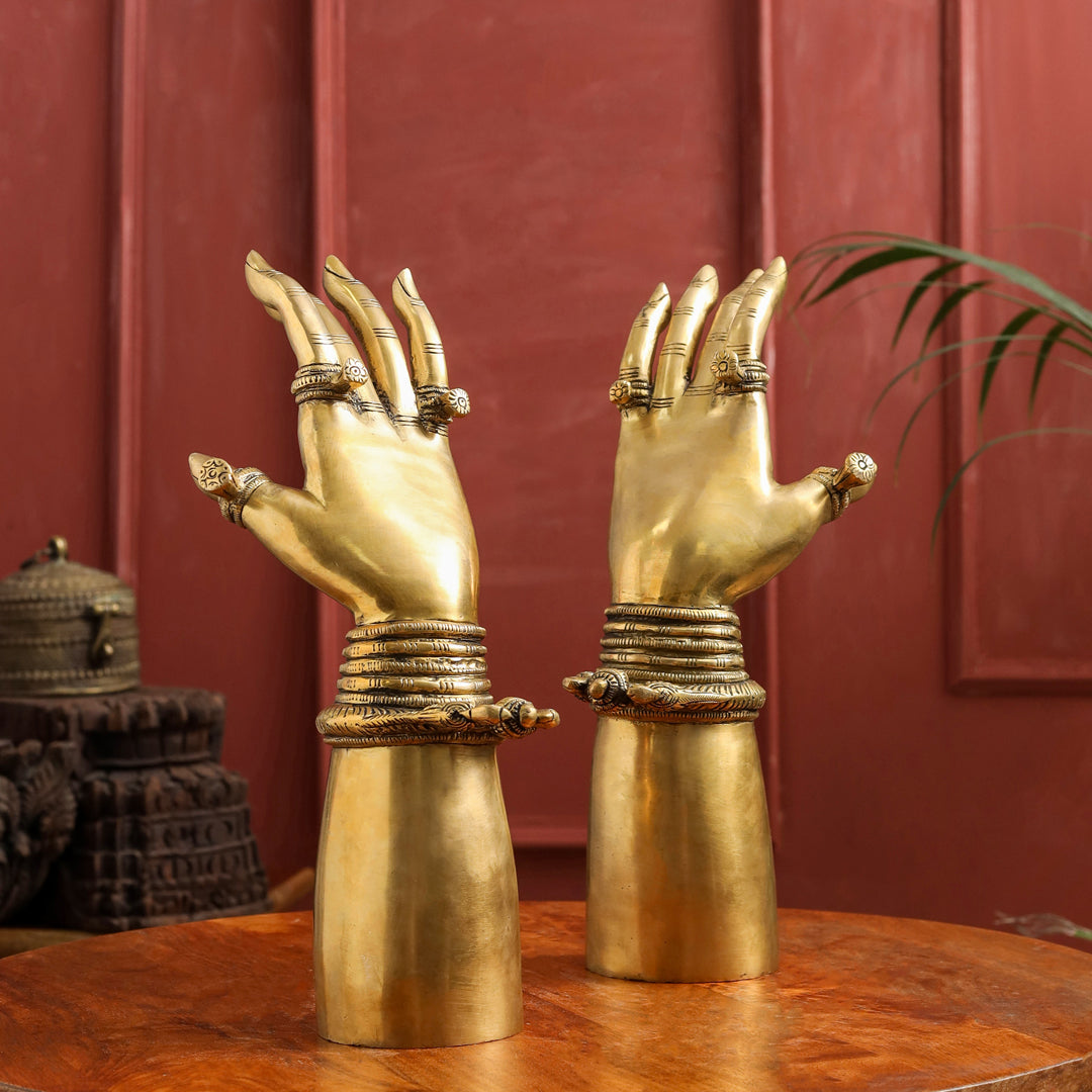 Brass Decorative Hand Pair (12 Inch)