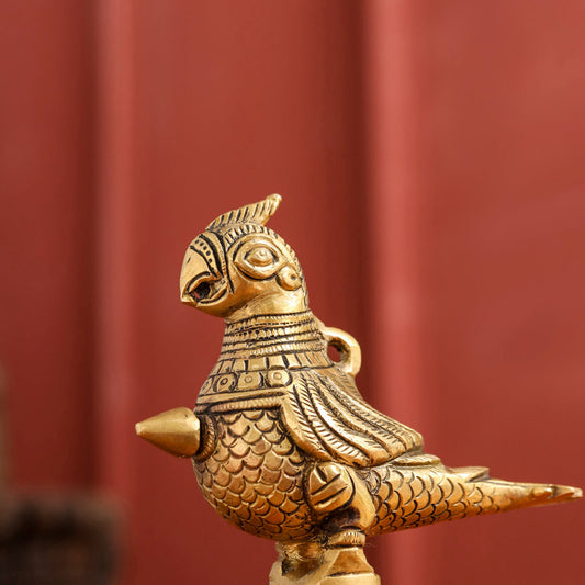 Brass Parrot Surmendani (4.5 Inch)
