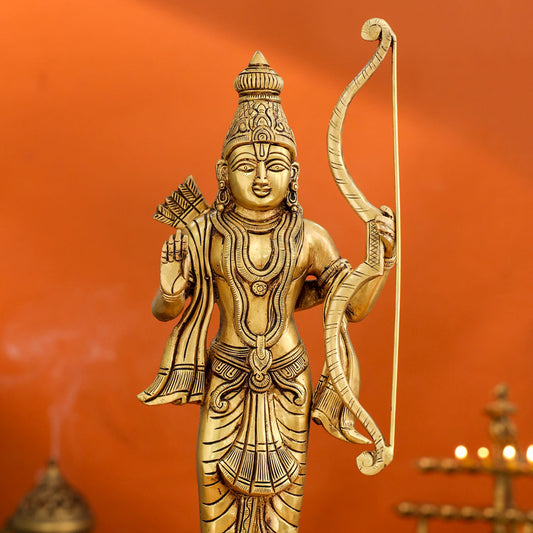 Brass Lord Ram Standing Statue (16 Inch)