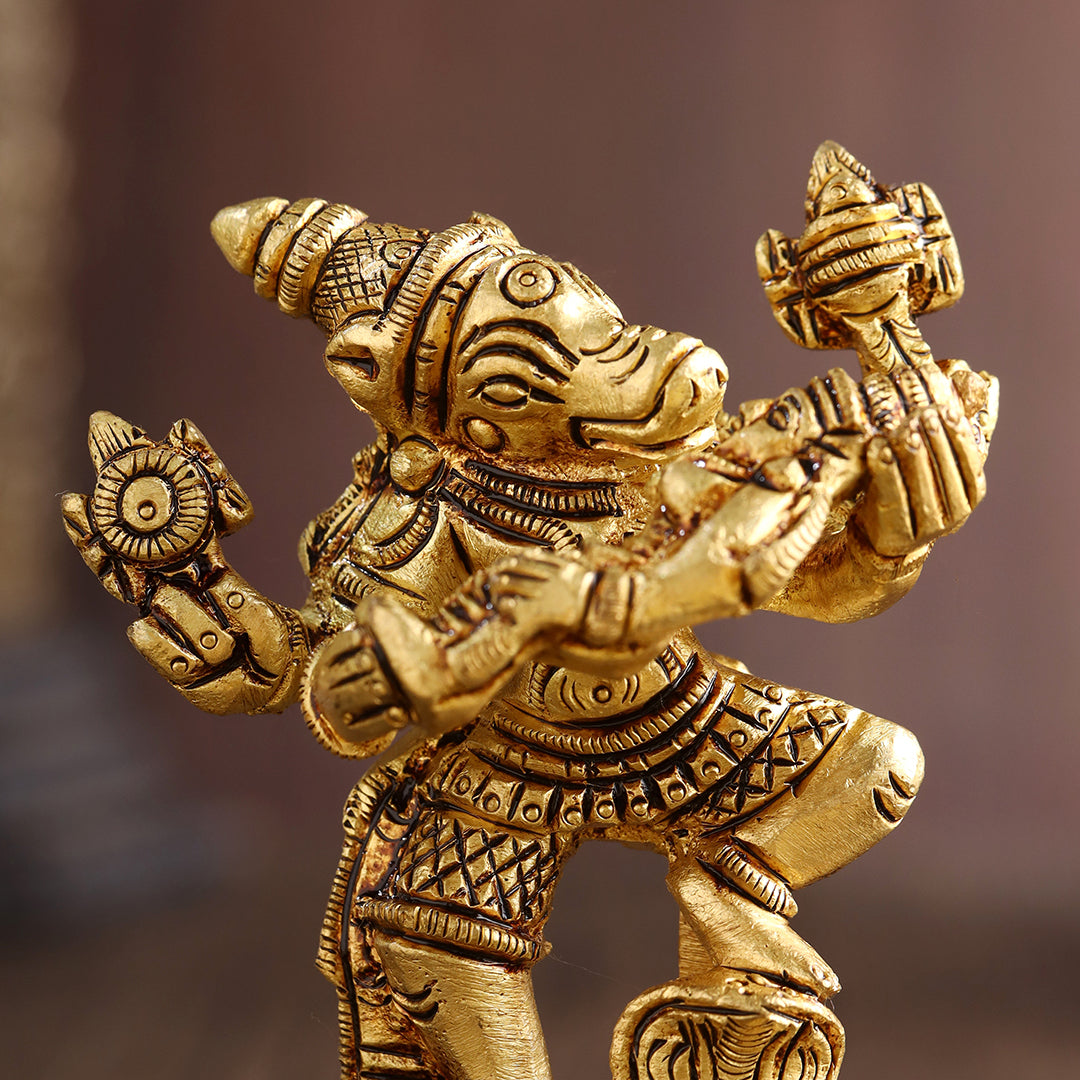 Brass Standing Varaha Lakshmi Idol (3.5 Inch)