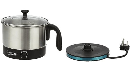 Prestige PMC 1.0 (600 Watt) Stainless Steel Multi Cooker with Concealed Base, Outer Lid