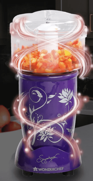 Wonderchef Nutri-blend Juicer, Mixer, Grinder, Smoothie Maker & Chopper | 400W 100% Full Copper Motor| Complete Kitchen Machine | 22000 RPM Blender, Chopper, Juicer | SS Blades | 4 Unbreakable Jars | 2 Years Warranty | Recipe Book By Chef Sanjeev Kapoor