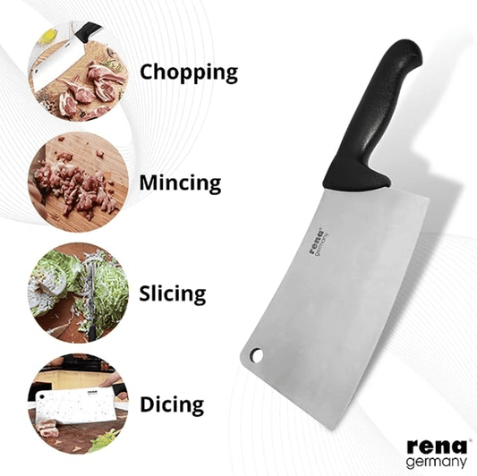 Rena Germany Chopper, for Meat and Vegetable , Slicing Knife, Chinese Chopper Knife -Blade Length 178mm