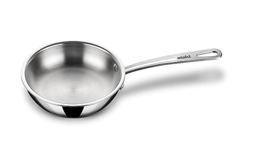 Stahl Triply Stainless Steel Pan I Frying Pan Without Lid I Induction Base Fry Pan I Artisan 4436,Dia 16 cm, 0.6 L