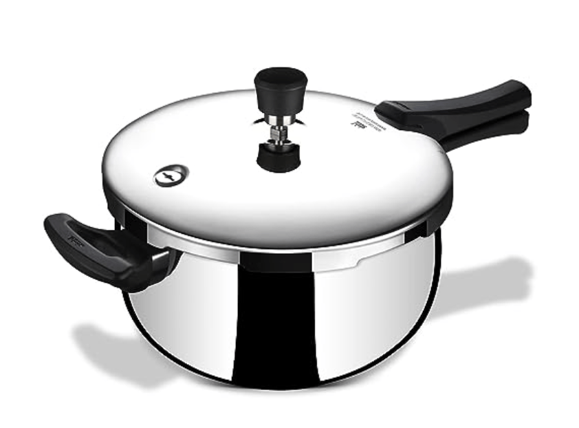 Stahl Triply Stainless Steel Pressure Cooker 3 Liter Outer Lid | Belly Pressure Cooker | Triply Cooker With Gas & Induction Base | Safe & Long Lasting Steel Cooker | Xpress Cooker 9273