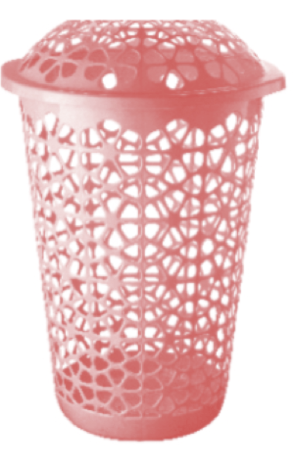 ढक्कन के साथ पनामा कपड़े धोने की टोकरी