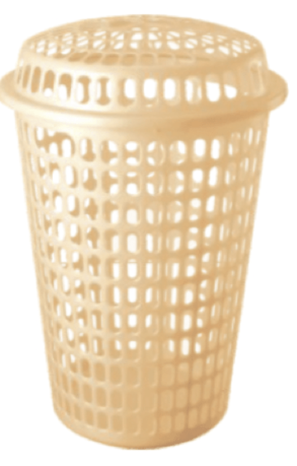 Panama laundry basket with lid