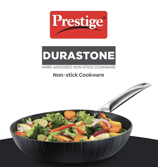 Prestige Durastone Hard Anodised 6 Layer Non-Stick Fry Pan, (Black)
