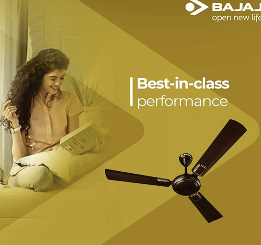 Bajaj Grace BBD Plus Ceiling Fan 1200mm, Timber Golden, (251128)