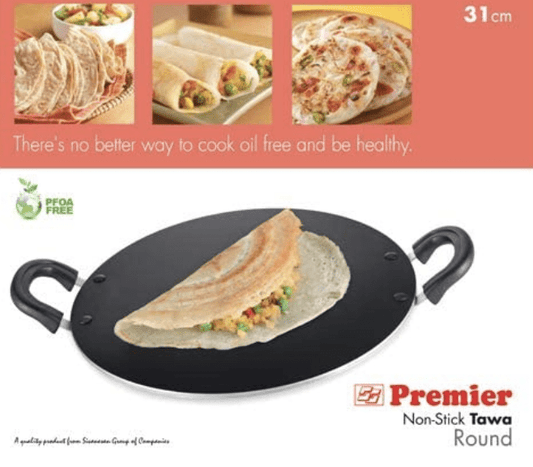 PREMIER Aluminium Non Stick Round Tawa , 31cm