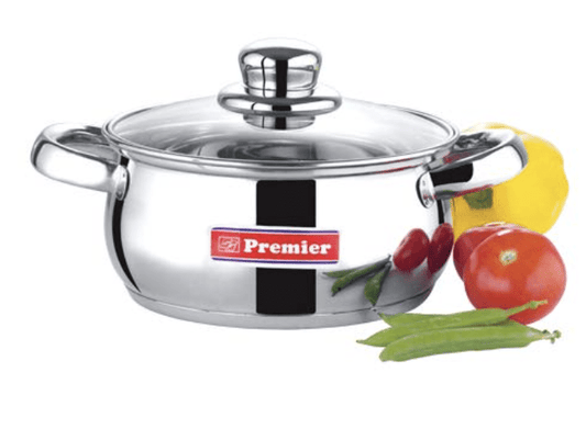 PREMIER Stainless Steel Cook & Look with Glass LID with Sandwich Bottom 18CM CODE-0061811