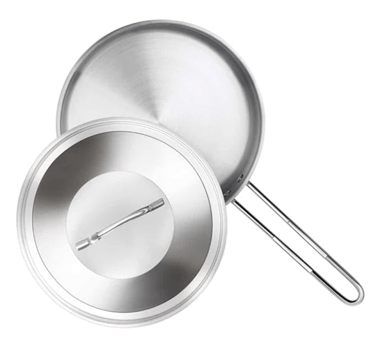 Premier 3-ply Clad Stainless Steel Classic Fry Pan with Lid TPF-24