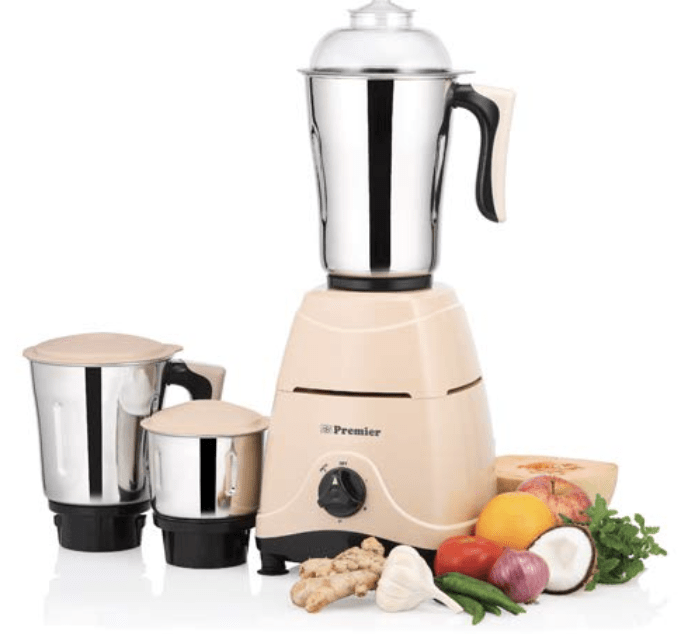 3 ஸ்டெயின்லெஸ் ஸ்டீல் ஜாடி 230V&750W குறியீடுகளுடன் கூடிய பிரீமியர் மார்வெல் மிக்சர் கிரைண்டர் - 021080