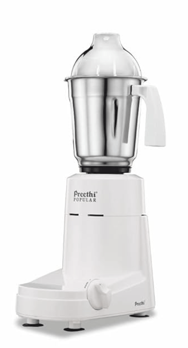 Preethi Popular MG 142 750-Watt Mixer Grinder with 3 Jars (White)