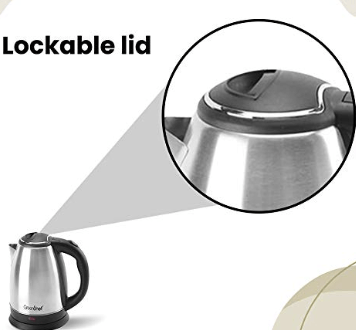 Greenchef Electric Kettle (1.5 L, Silver)