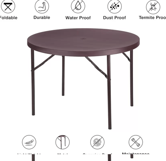 सुप्रीम डिस्क ब्लो मोल्डेड कॉफ़ी टेबल (ग्लोबस ब्राउन)