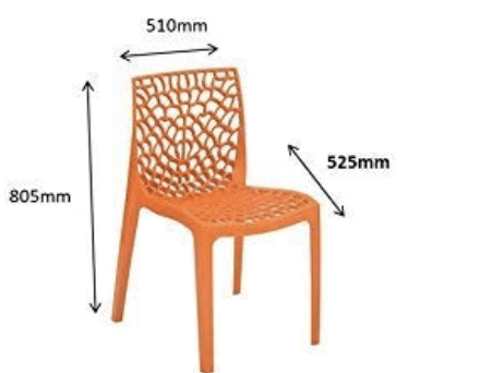 உச்ச வலை பிளாஸ்டிக் நாற்காலி (ஆரஞ்சு)(1)