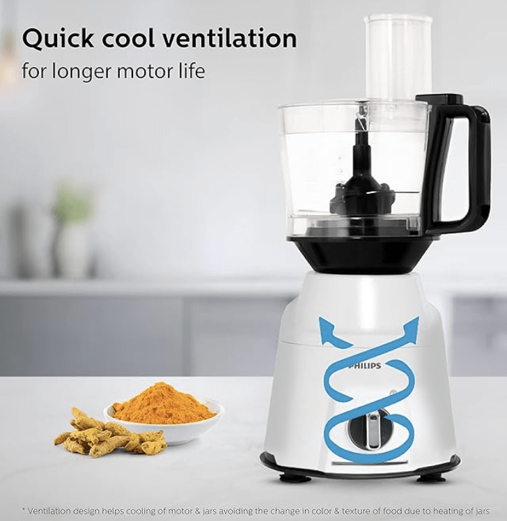 பிலிப்ஸ் மிக்சர் கிரைண்டர் 750 வாட், 3 இன் 1 (மிக்சர் கிரைண்டர் + ஜூஸர் + ஃபுட் பிராசசர்) 4 ஜாடி மற்றும் மோட்டார் 5 வருட உத்தரவாதத்துடன். (HL7763/00)