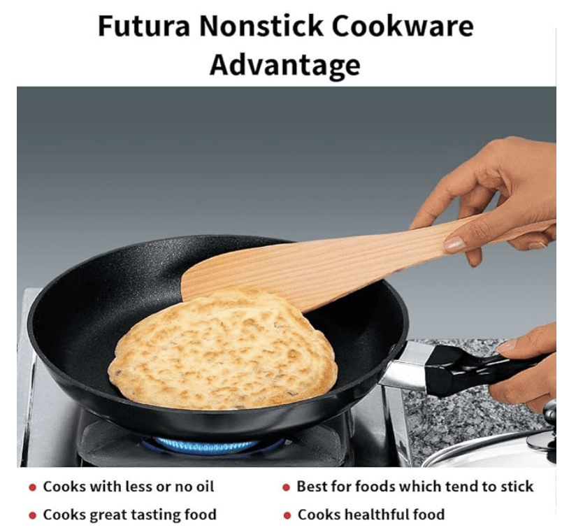 Hawkins Futura 26 cm Frying Pan, Non Stick Fry Pan with Glass Lid, Frypan, Black (NF26G)