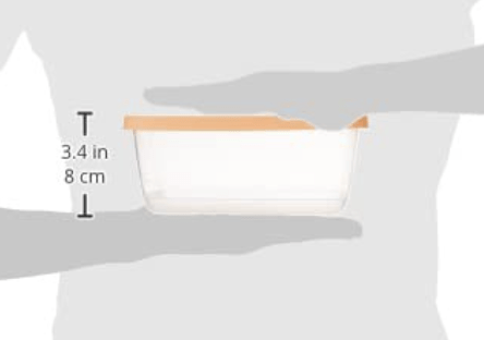 नाकोडा 333 सॉलिटेयर स्टोरेज कंटेनर और ऑर्गनाइज़र सेट, किचन, रेफ्रिजरेटर और घरेलू उपयोग के लिए, 1950 मिली