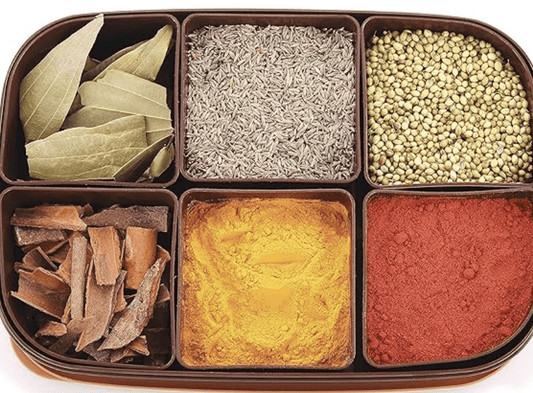 Nakoda Plastics Gemini Masala Box, Color May Vary, 280Lx193Wx76h