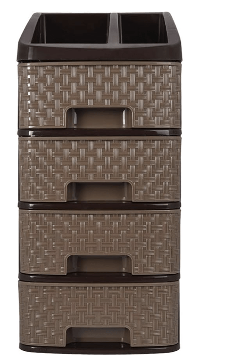 NAKODA Pride 4tier Plastic Modular Drawer System for Kitchen, Offices, Home, Hospitals, Schools, Doctors, Beauty Parlour, Saloons (Dimension Front w 17*Side l 20* H 30.5 cm)