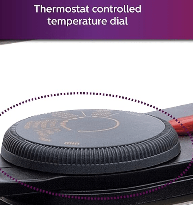 Philips Dry Iron HD1134/28 with 750 Watts Power, linished Soleplate and Temperature Ready Light