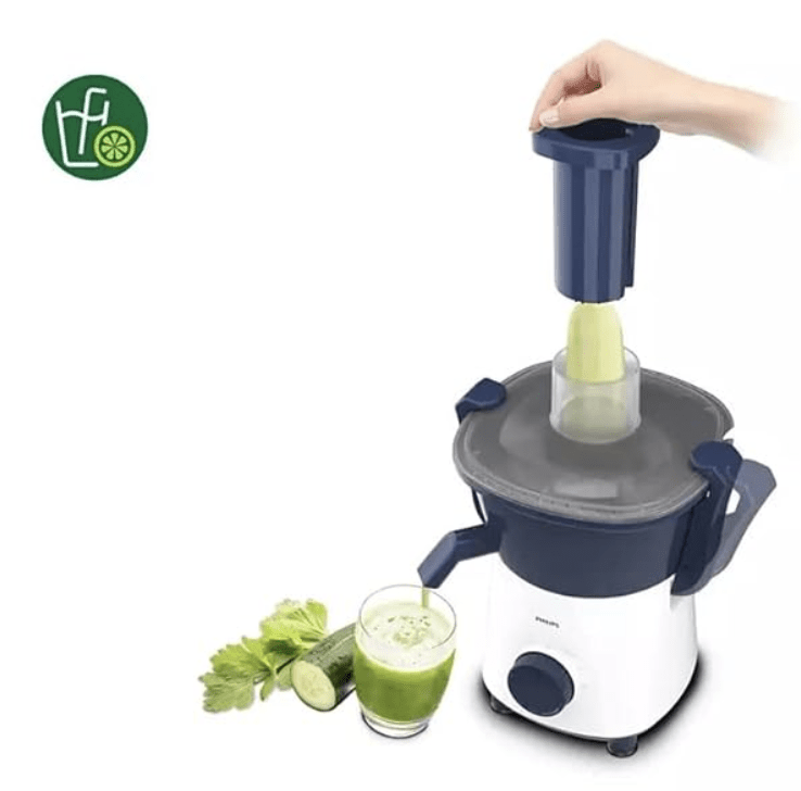 Philips Hl7566/00 Aton 500 Juicer (Deep Azure), 500 Watts