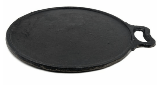 பருவப்படுத்தப்பட்ட வார்ப்பு இரும்பு தோசை தவா (12″) & இரும்பு தோசை டர்னர் காம்போ