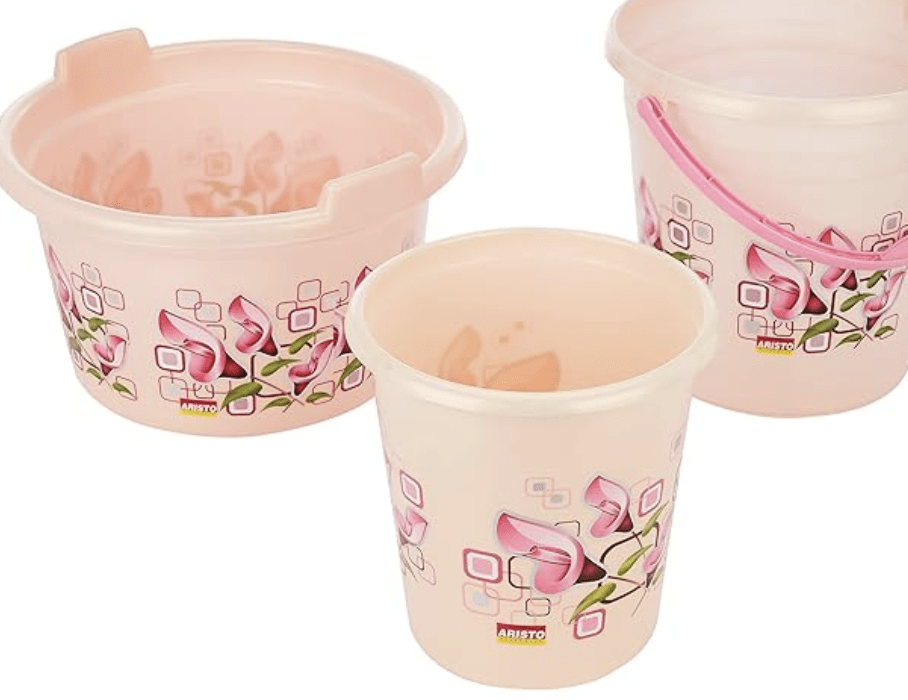 ARISTO Dyna Bathroom Set Ecpnomy (6 Pcs Set), Color May Vary