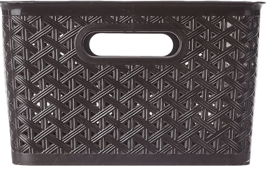 ARISTO Plastic Storage Basket Wthout Lid 8.5 LTR (31 x 24 x 14 cm), color may vary, medium (SOLITAIRE 223 Wthout Lid)