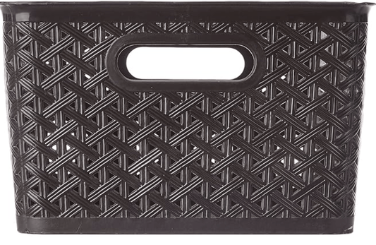 ARISTO Plastic Storage Basket Wthout Lid 8.5 LTR (31 x 24 x 14 cm), color may vary, medium (SOLITAIRE 223 Wthout Lid)