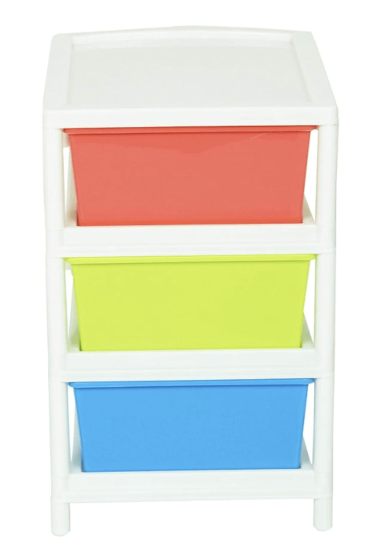 ARISTO Everest Multipurpose 3 Drawer Plastic Modular Chest Storage Organizer, Multicolour, Standard (Everest3, 39 cm x 30.5 cm x 47 cm), Rectangular