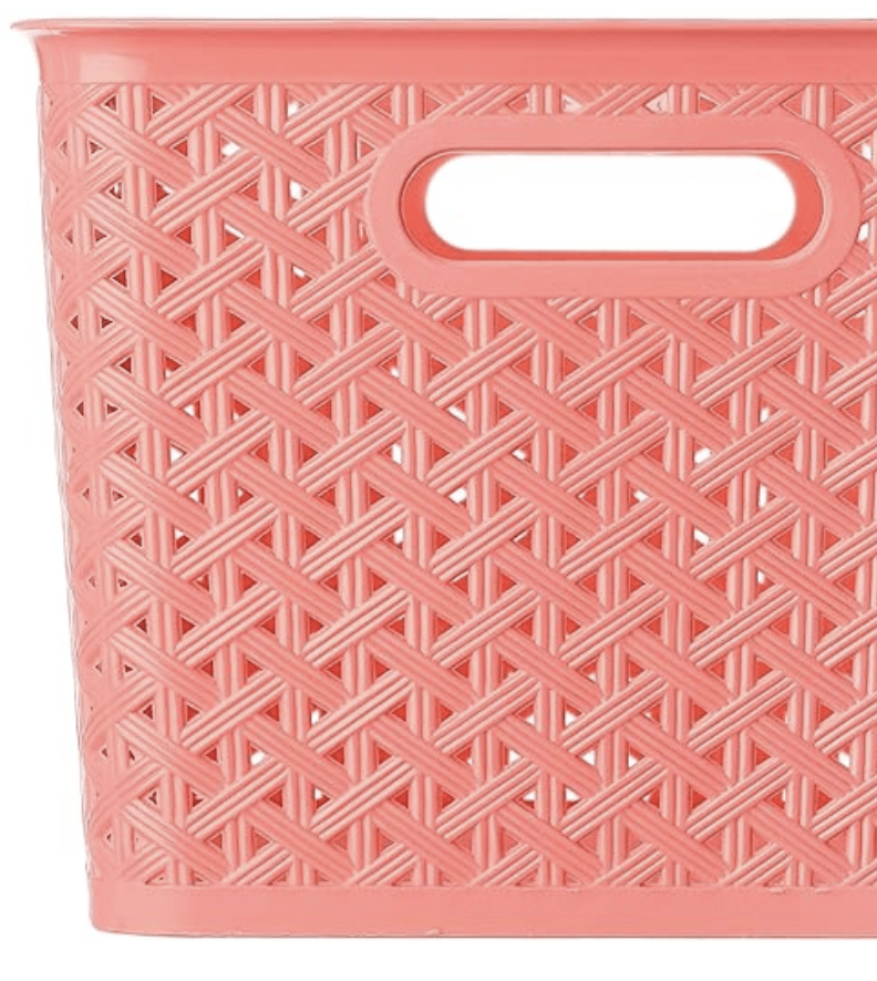 ARISTO Plastic Storage Basket Wthout Lid 11.2 LTR, medium (SOLITAIRE 224 Wthout Lid), (31.5 x 24.5 x 18 cm)