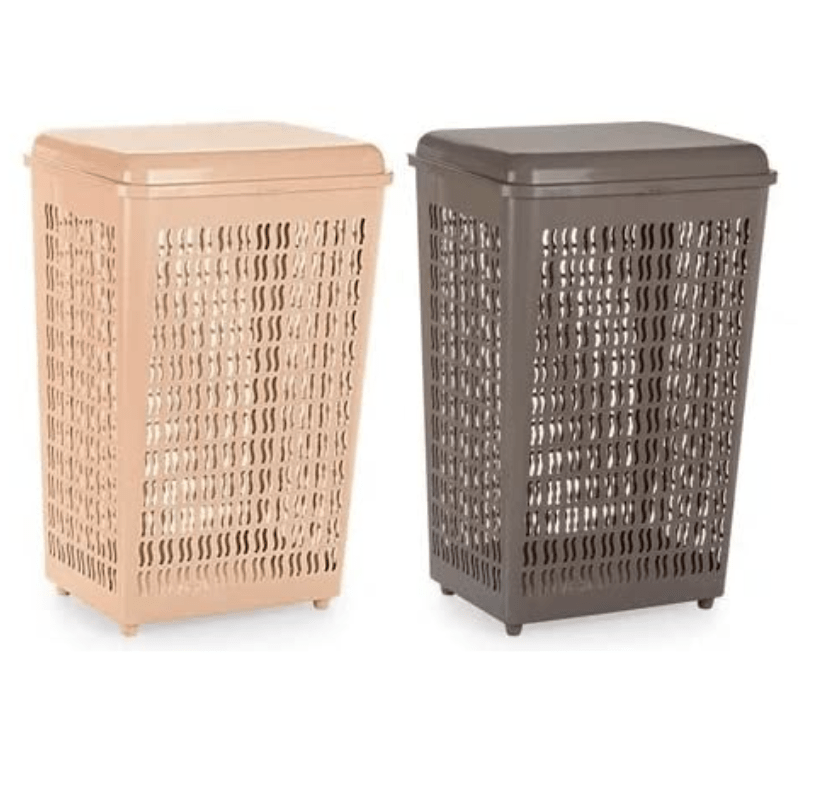 बहुउद्देशीय उपयोग के लिए अरिस्टो मेजर लॉन्ड्री बास्केट/लॉन्ड्री बैग - 54 लीटर, रंग भिन्न हो सकते हैं, (41 x 32 x 62 सेमी)