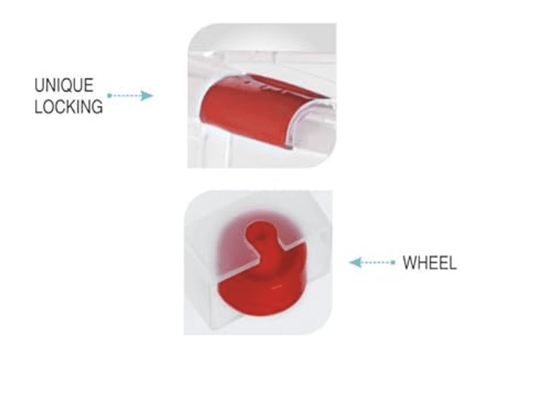 ARISTO Multipurpose Plastic Storage Container Box with Wheels 25 LTR (Clear, Transparent), (45.8 x 34 x 26 cm, Rectangular)