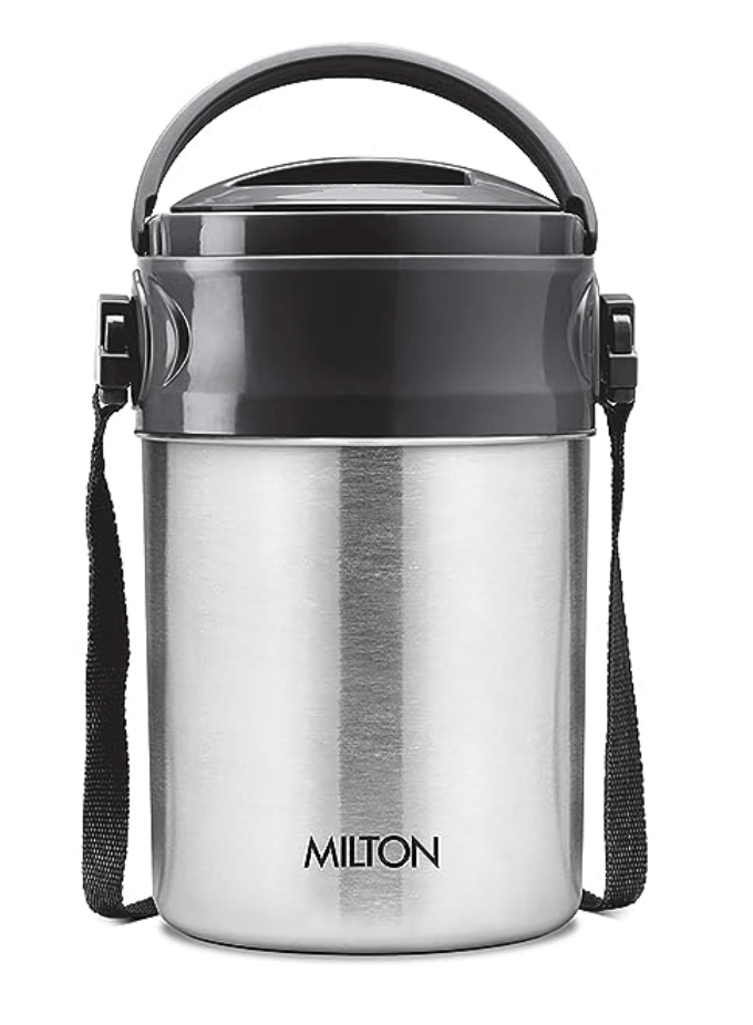 Milton Steel On 5 Tier Insulated Tiffin Box, 360 ml, Silver