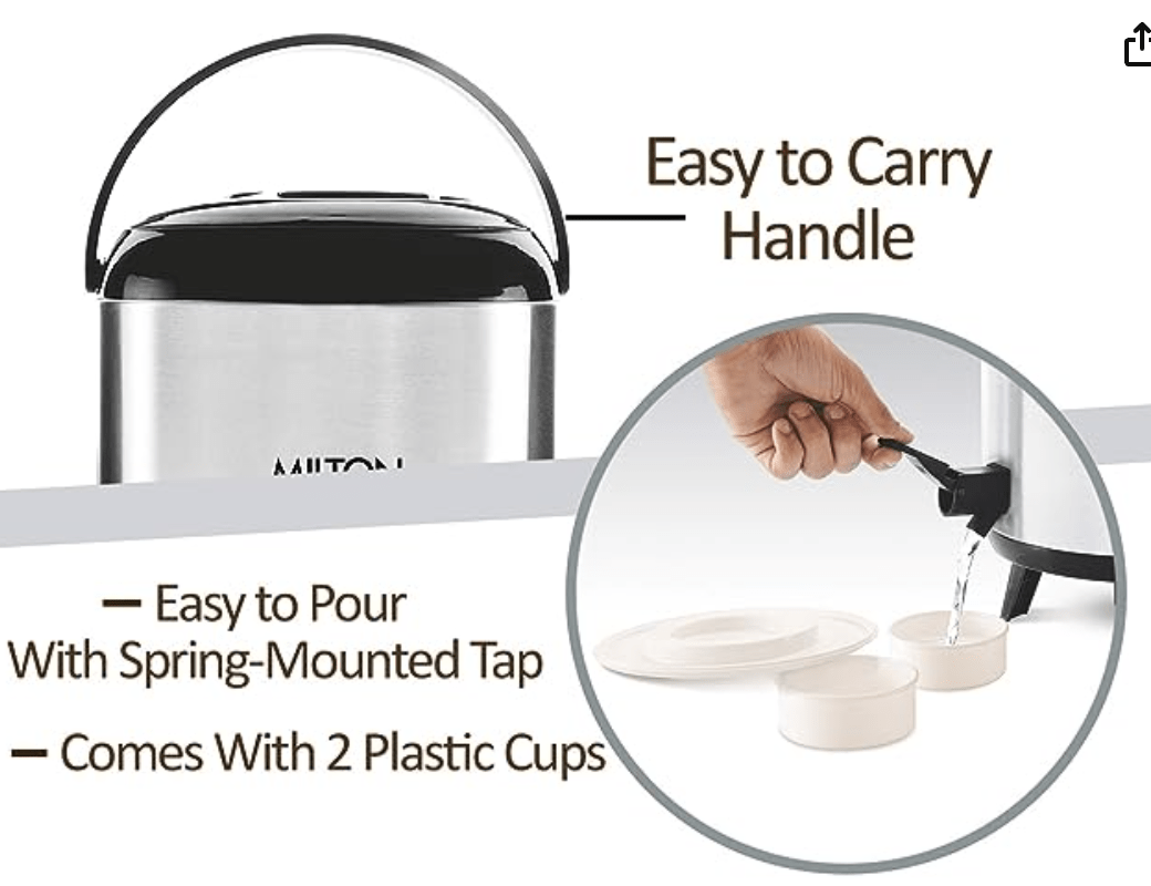 மில்டன் ஸ்டெல்லர் 3 தெர்மோஸ்டீல் வாட்டர் ஜக், 2.8 லிட்டர், வெள்ளி