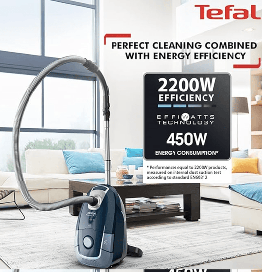Tefal Multi Purpose Power XXL Animal KIT Vacuum Cleaner, High Energy Efficiency with 5 Versatile Attachments for All Types, Floor Corners, Animal Hair, and 10 Years