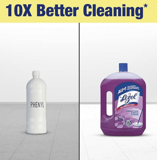Lizol 2 Litre - Lavender, Disinfectant Surface & Floor Cleaner Liquid | Suitable for All Floor Cleaner Mops | Kills 99.9% Germs| India's #1 Floor Cleaner