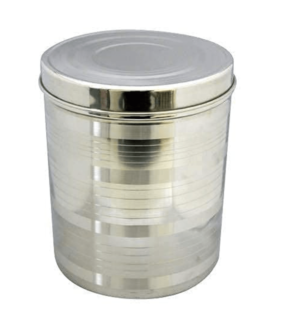 Stainless Steel Heavy Duty Round Dabba Canister Container for Food | Dough | Liquid (4ltr)