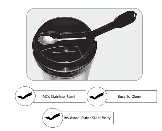 MILTON Royal 4 Insulated Tiffin Box, 4 Stainless Steel Containers, 600 ml Each, Silver | Leak Proof | Food Grade | Easy to Carry | PU Insulated