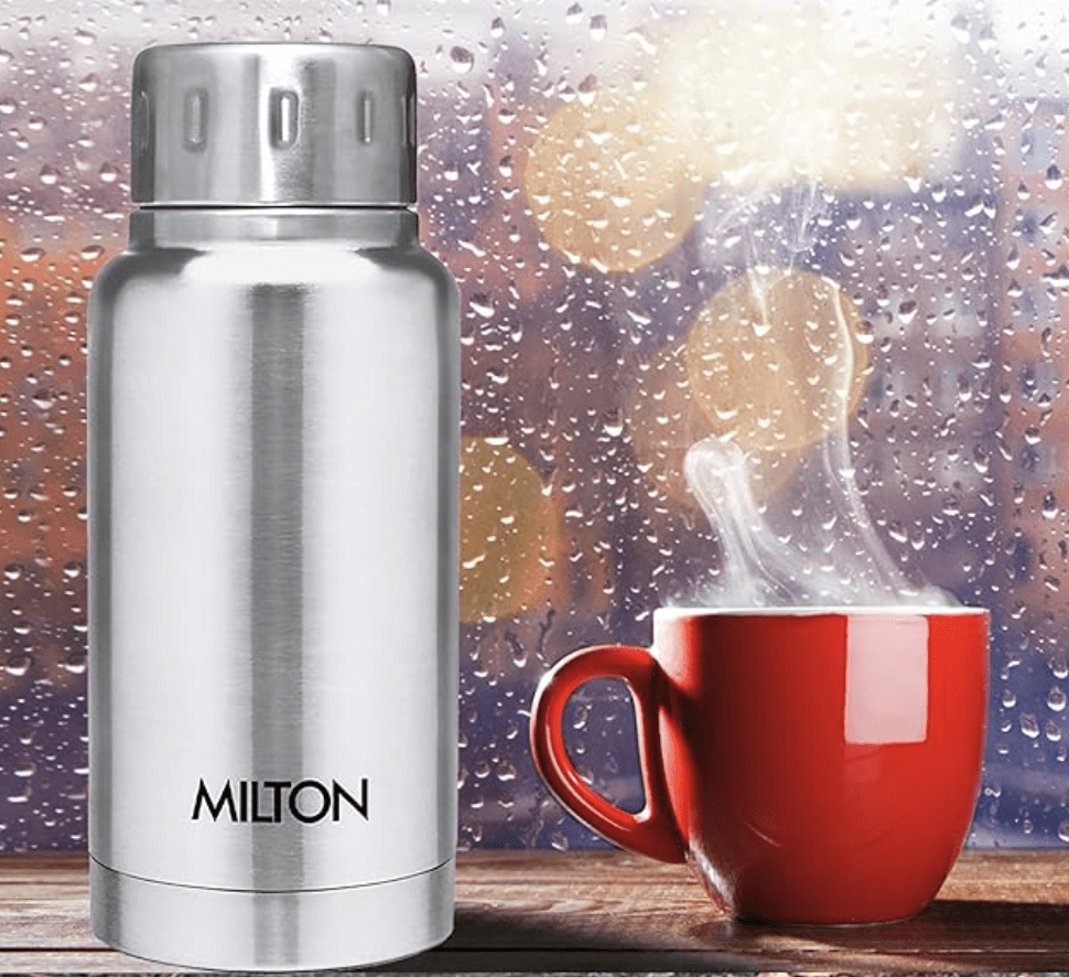 Milton Elfin 160 Thermosteel Hot and Cold Water Bottle, 160 ml, Silver