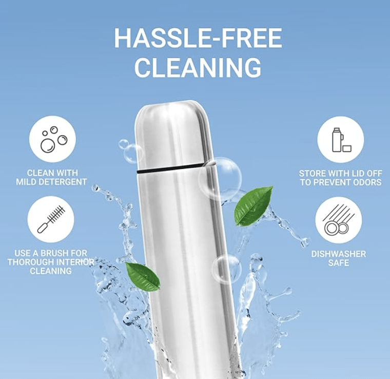 Milton Flip Lid 350 Thermosteel 24 Hours Hot and Cold Water Bottle with Bag, 1 Piece, 350 ml, Silver | Leak Proof | Office | Gym | Home | Kitchen | Hiking | Trekking | Travel