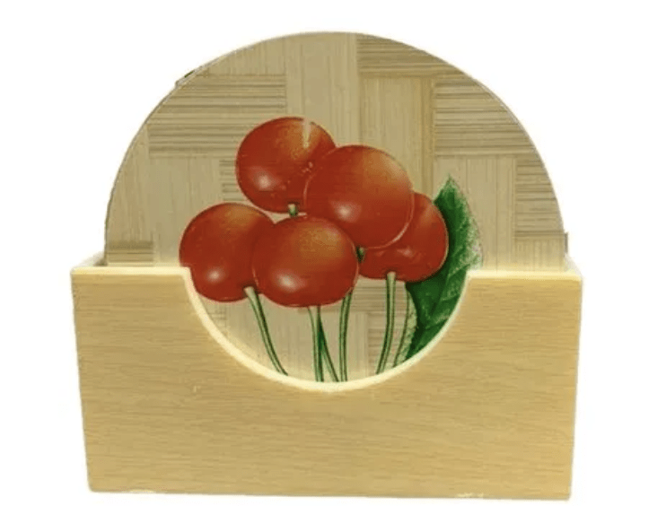 Wooden Tea Coster, For Kitchen, Size: 5inch