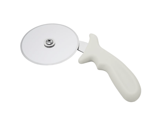 Stainless Steel Pizza Cutter 10cm Wheel with White Plastic Handle (MPH series)