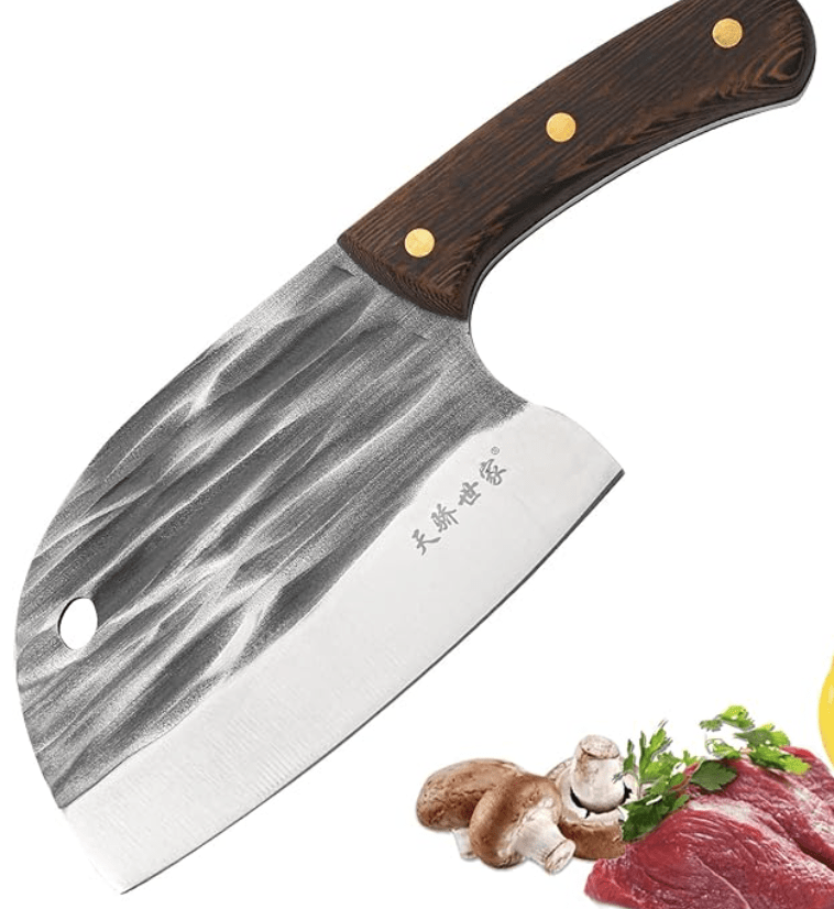 क्लिवर चाइनीज़ शेफ़ नाइफ प्रोफेशनल 15.5 सेमी, शार्प फुलांग बुचर नाइफ, 50CR15 स्टील ब्लेड मोटाई 3 मिमी, TJ SEGA सीरीज़ TC16029 किचन और रेस्टोरेंट के लिए