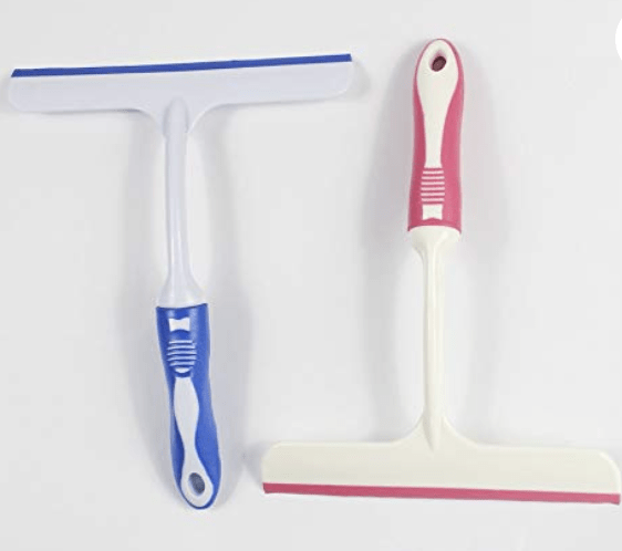 கிச்சன்ஃபெஸ்ட்® வீட்டு உபயோகப் பொருட்கள் சுத்தம் செய்யும் ஸ்க்யூஜி, விண்டோஸ் கிளாஸ் டைல்ஸ் கிச்சன் டேபிள் பிளாட்ஃபார்ம் கார்-ஆட்டோ விண்ட்ஷீல்ட் மினி வைப்பர், மல்டிகலர், 2 பேக்